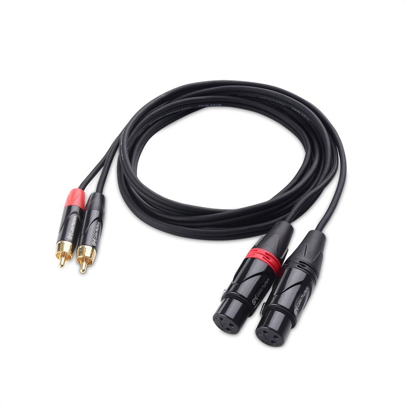 Cable Matters Dual XLR to RCA Cable - 6ft, Dual Female XLR to RCA Cable - Image 4