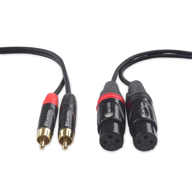Cable Matters Dual XLR to RCA Cable - 6ft, Dual Female XLR to RCA Cable - Image 5