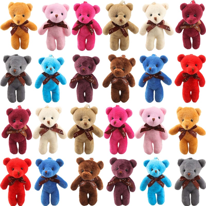 Haconba 36 Packs 47 Inch Mini Teddy Bear Toy Plush Stuffed Bear Doll for Keychain Craft DIY Accessory Birthday Gifts Party Favors Supplies 12 Colors - Image 3