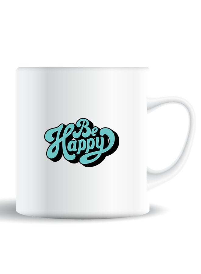 Theodor Premium Quality Two Sided Printed Coffee Mug Tea Cup Be Happy For Home Office, Kids Women - Image 1