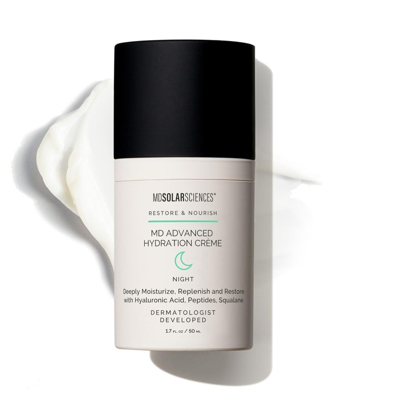 MDSolarSciences MD Advanced Hydration CrÃ¨me | Time-Released Night Cream with Hyaluronic Acid, Peptides & Squalane | Intense Anti-Aging Hydration & Barrier Support | 1.7â€¯oz - Image 1