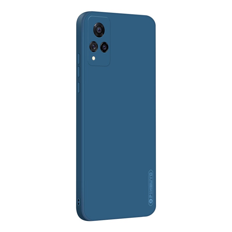 HuHa Case Cover For vivo S9 PINWUYO Touching Series Liquid Silicone TPU Shockproof Case(Blue) - Image 1