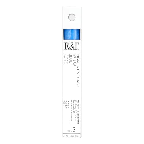 R&F Handmade Paints - Professional Oil Pigment Stick, Azure Blue, 38 ml - Image 2