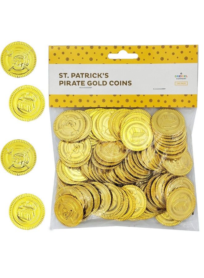 The Dreidel Company St. Patrick Gold Coins Novelty Party Favors, Gold Coins Bulk (100 Gold Coins)  - Image 3
