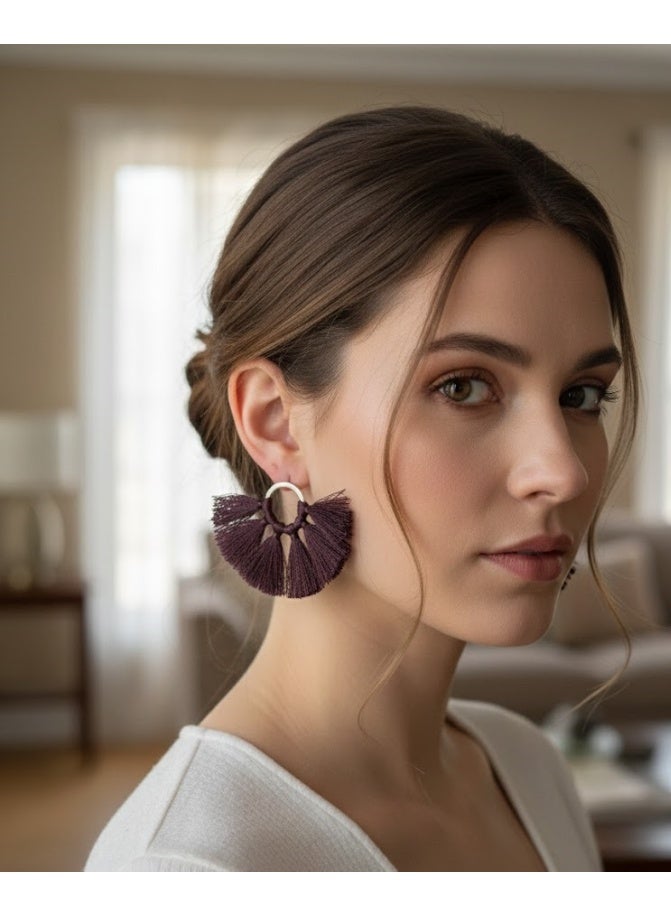 PARFOIS Women's purple earrings - Image 3
