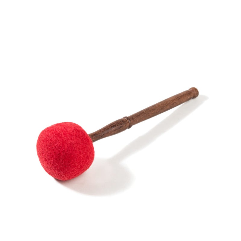 HIMALAYAN BAZAAR Drum Mallet Wool Felted Drum Stick - 9 Inches Wool Mallet for Gongs & Large Singing Bowls by Himalayan Bazaar - Image 1