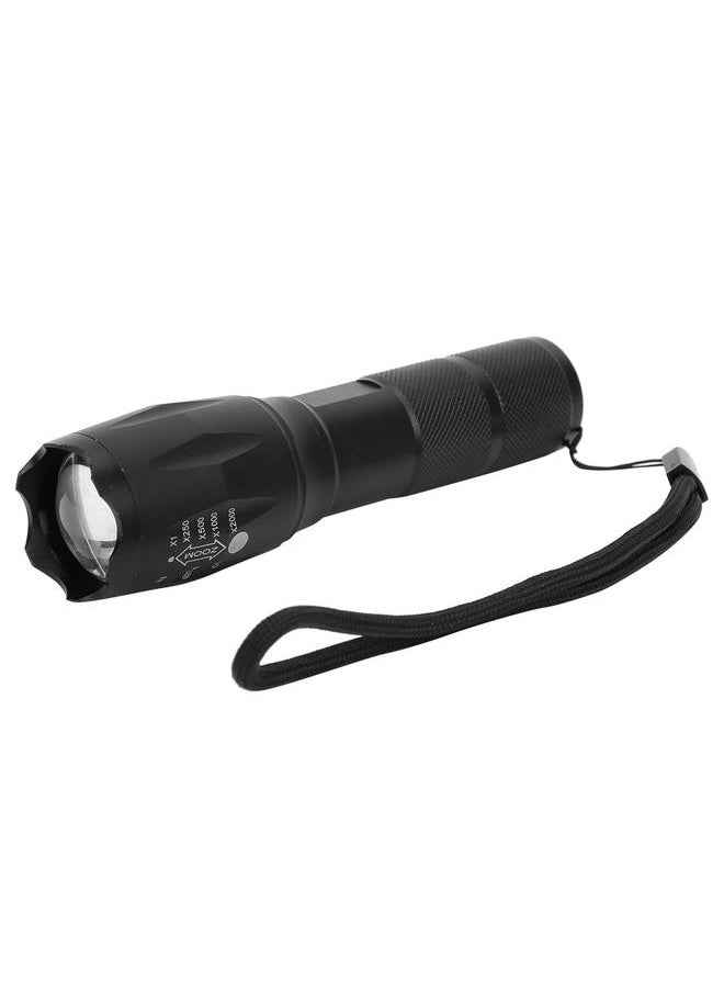 Thoraya T6 Telescopic Dimming Aluminium Alloy Black LED Flashlight Strong Light Outdoor Torch  - Image 1