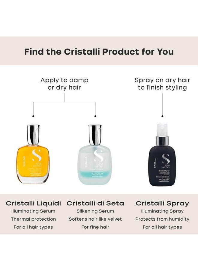 ALFAPARF MILANO Alfaparf Milano Semi di Lino Sublime Cristalli Liquidi Hair Oil Serum with Thermal Protection - Anti Frizz Hair Serum & Smoothing Heat Protectant Spray with Vitamin E for Frizzy Hair (0.51 oz / 15 ml)  - Image 4