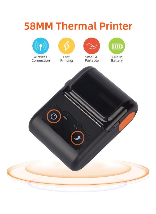NIBEMINENT Portable Receipt Printer Black  - Image 2