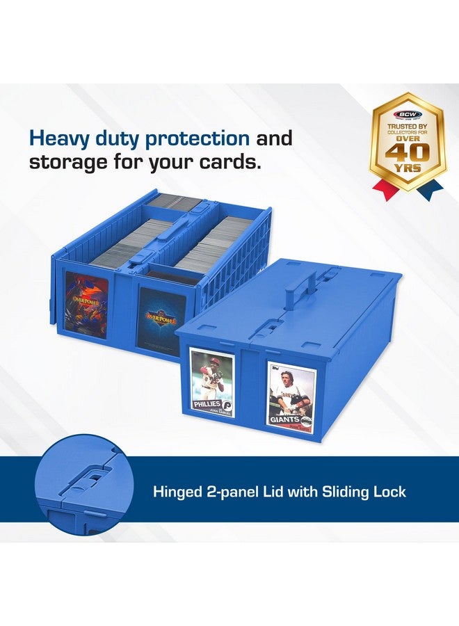 BCW Collectible Card Bin - (Single, Blue) | Holds up to 1600 Cards | Plastic Storage Box for Pokémon, MTG & Sports Cards - Image 2