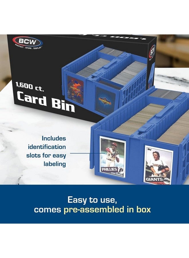 BCW Collectible Card Bin - (Single, Blue) | Holds up to 1600 Cards | Plastic Storage Box for Pokémon, MTG & Sports Cards - Image 4