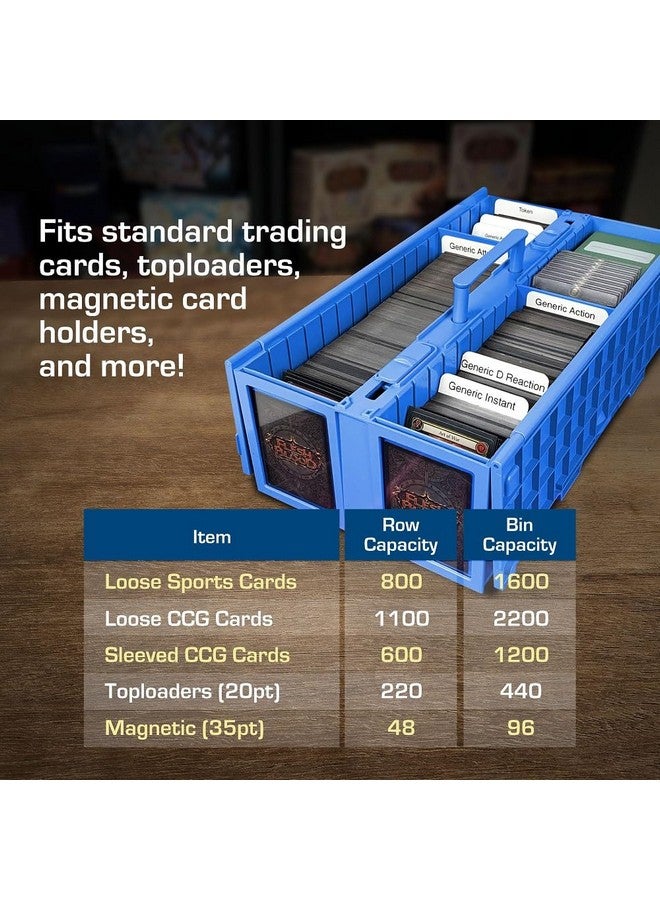 BCW Collectible Card Bin - (Single, Blue) | Holds up to 1600 Cards | Plastic Storage Box for Pokémon, MTG & Sports Cards - Image 5