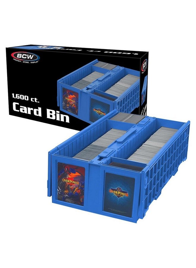 BCW Collectible Card Bin - (Single, Blue) | Holds up to 1600 Cards | Plastic Storage Box for Pokémon, MTG & Sports Cards - Image 1