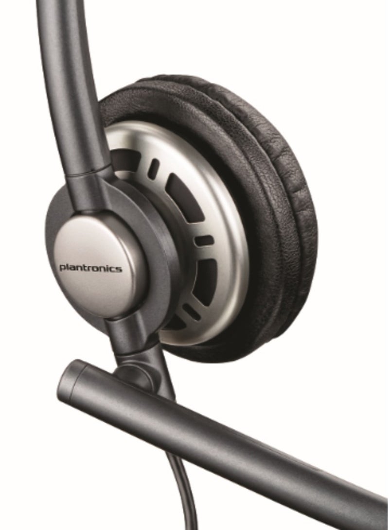 سماعة رأس EncorePro HW710 أحادية الأذن مزودة بخاصية إلغاء الضوضاء بمنفذ USB مع خاصية فصل سريع، وصوت واسع النطاق، وحماية صوتية بتقنية SoundGuard، وميكروفون مرن، وتصميم خفيف الوزن 53 جرامًا، وحقيبة حمل متضمنة | 8R708AA - Image 2