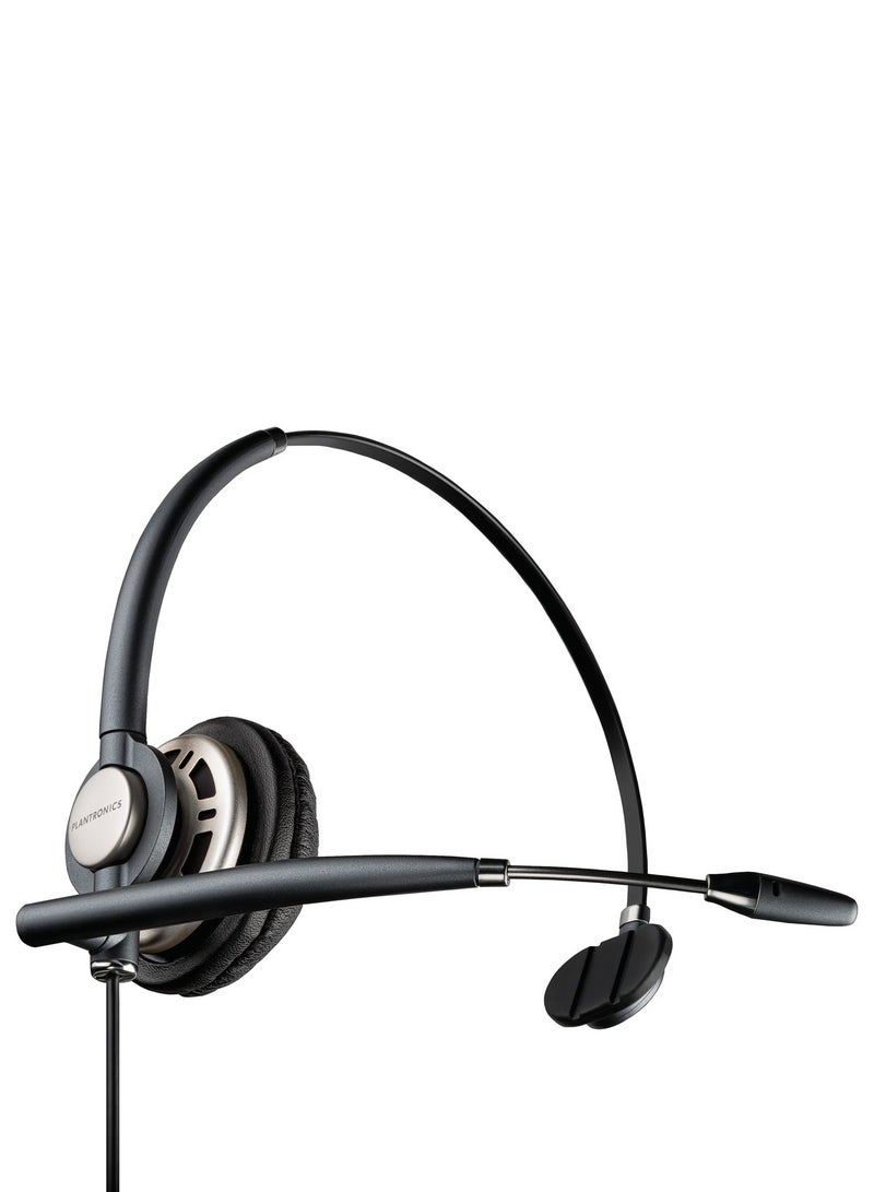 سماعة رأس EncorePro HW710 أحادية الأذن مزودة بخاصية إلغاء الضوضاء بمنفذ USB مع خاصية فصل سريع، وصوت واسع النطاق، وحماية صوتية بتقنية SoundGuard، وميكروفون مرن، وتصميم خفيف الوزن 53 جرامًا، وحقيبة حمل متضمنة | 8R708AA - Image 3