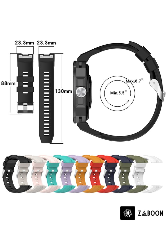 Zaboon Replacement Band For Huawei Watch GT Cyber Monochrome Silicone Watch Band - Image 5