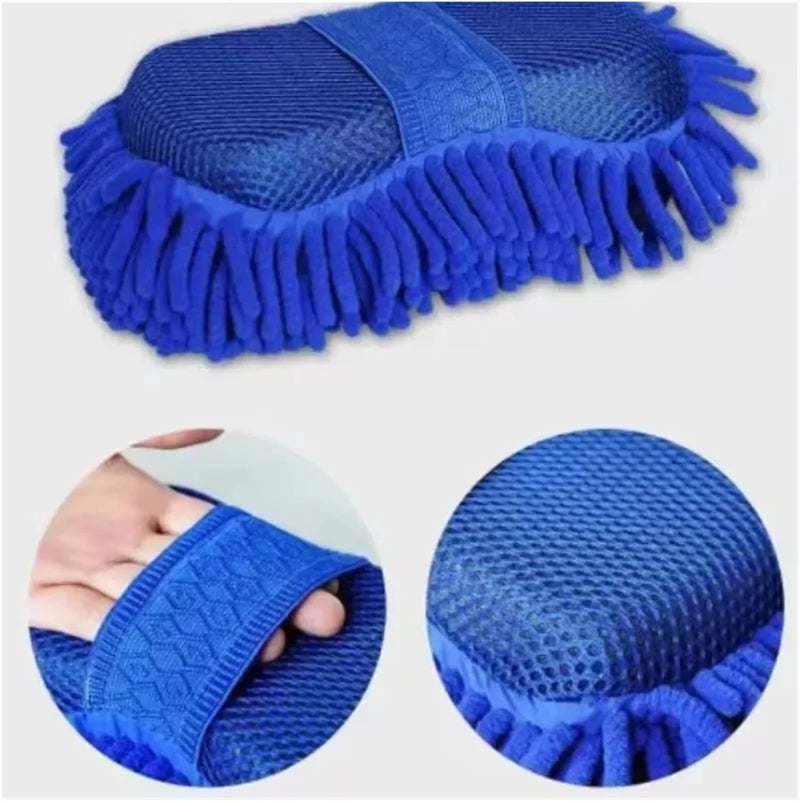 Compatible for 2PCS Car Wash Glove Microfiber Chenille Sponge Free Care Washing Detailing Brush - Image 5