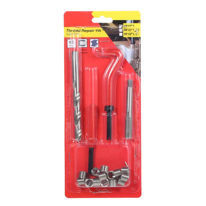 20Pcs Metric Thread Repair Insert Kit M5 M6 M8 M10 M12 M14 Helicoil Car Pro Coil Tool   M10 * 1 - Image 1