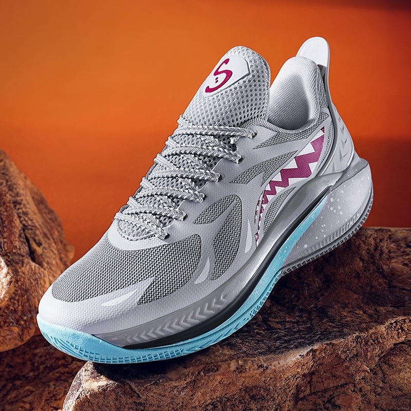 Sonic 12 Basketball Shoes Men'S Great White Shark Children'S Boys Big Children'S Sneakers Primary School Students Teenagers Professional Actual Combat Men'S Shoes - Image 4