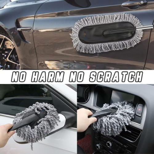 GaxQuly 5 Pcs Microfiber Car Duster Accessories Kit with Scratch & Lint Free Duster || Interior & Exterior Car Cleaning Detailing Best Tools Best for Cars, SUVs, Sedan, Car Cleaning Kit (5) - Image 3