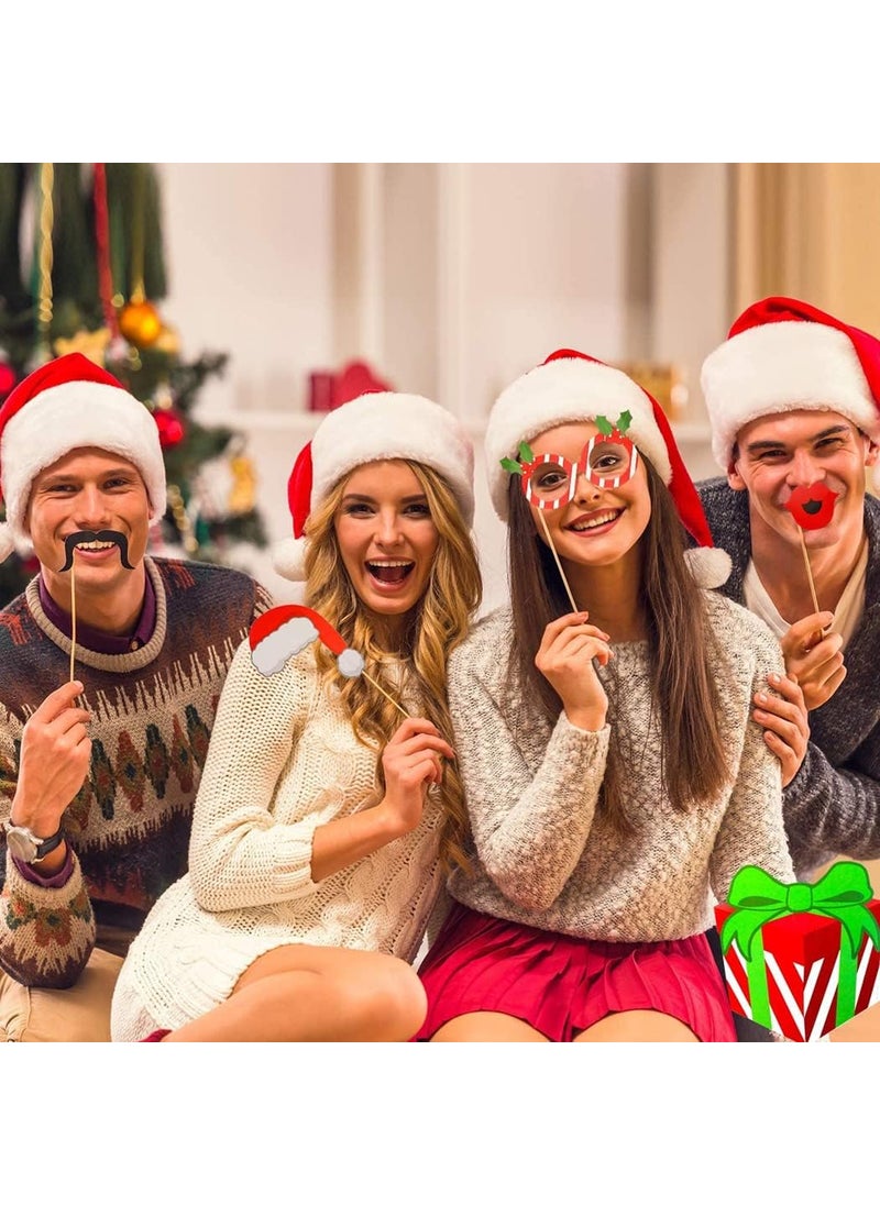 HANSAMU Christmas Inflatable Frame Selfie Family Reunions Photo Booth Props Supplies for Christmas Party Family Activities and Entertaining New Year Props32 Pcs Props1 Frame  - Image 4