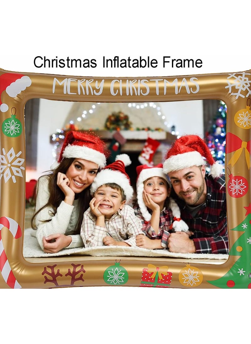 HANSAMU Christmas Inflatable Frame Selfie Family Reunions Photo Booth Props Supplies for Christmas Party Family Activities and Entertaining New Year Props32 Pcs Props1 Frame  - Image 5