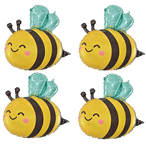 MOHYS Bee Balloons Birthday Party Decorations Supplies for Wedding Baby Shower 4 Pack - Image 1