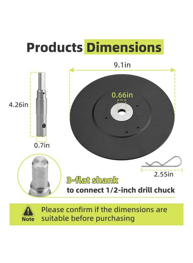 XCWT Ice Fishing Auger Drill Adapter - with 9.1" Auger Stopper Disc, Fit for 1/2 inch Drill Chuck, Ice Auger Drill Bit Attachment Plate to Prevent Auger from Falling into Ice Cave for Outdoor Ice Fishing - Image 4