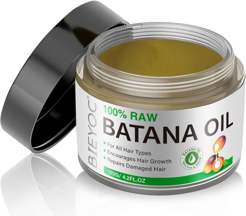 Bieyoc Raw Batana Oil for Hair Growth: 100% Pure - Batana Oil Oragnic Dr. Sebi from Honduras Unrefined Promotes Hair Thickness and Prevent Hair Loss for Men & Women 120G - Image 1