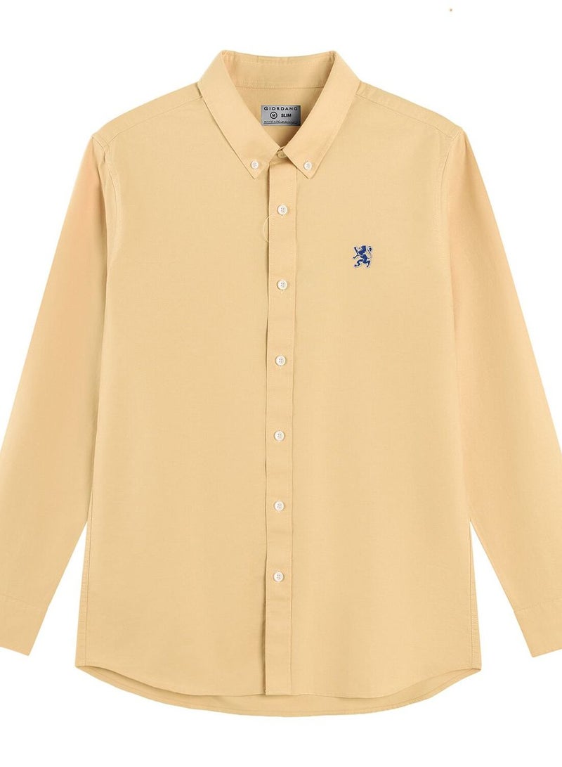 GIORDANO Men's Oxford Long Sleeve Shirt - Image 1