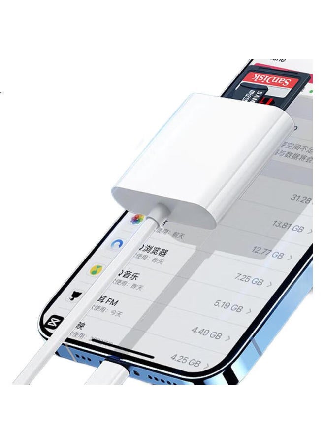 Linkstone Liantuo, Apple Phone Card Reader, Cf Card Storage Card Camera, Iphone External Tf/Sd Memory Card, Lightning Card Reader, Otg Adapter, Three-In Transfer Converter - Image 2