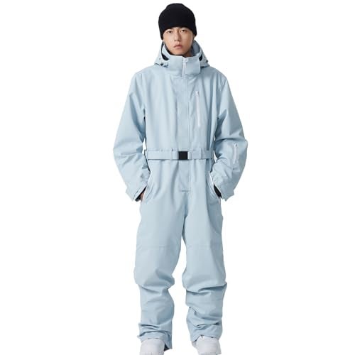SnowElve Womens One Piece Ski Suit Waterproof Insulated Snowboard Snow Suit Winter Outdoor SnowsuitT2371Bluexl - Image 1
