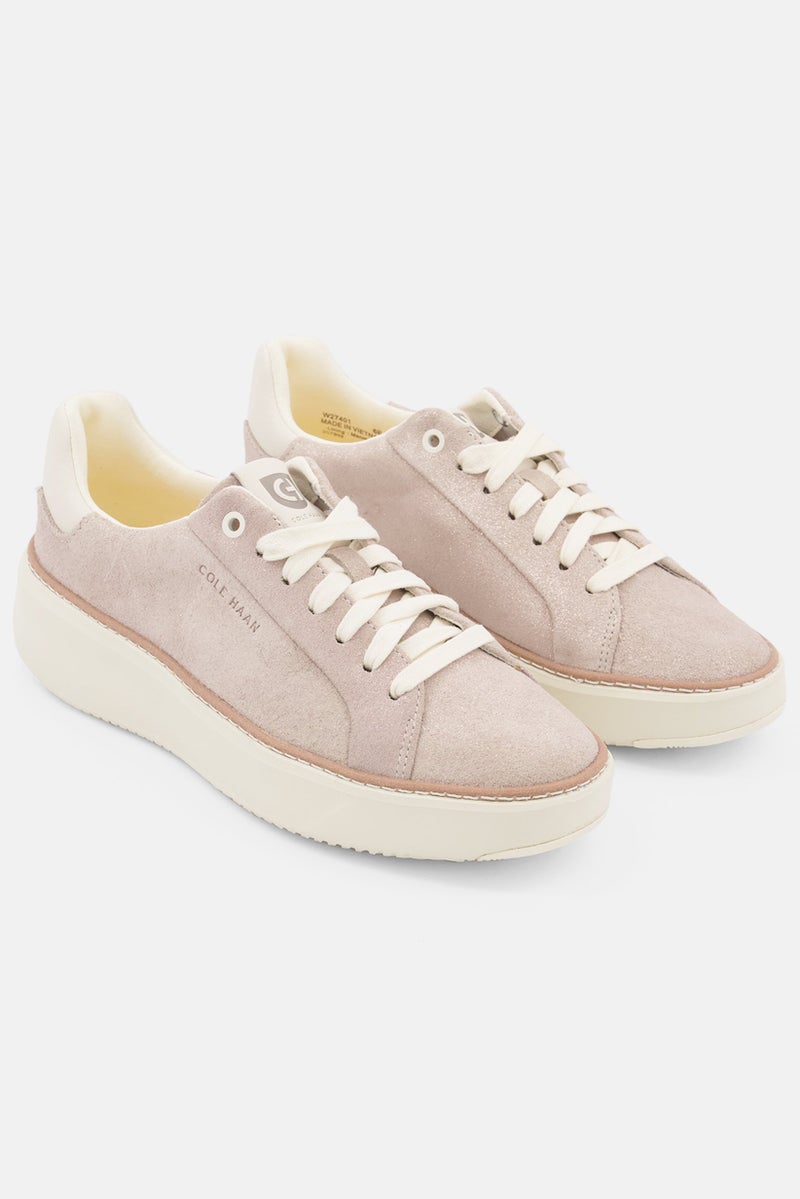 COLE HAAN Women Wide Lace Up Casual Shoes, Grey - Image 1