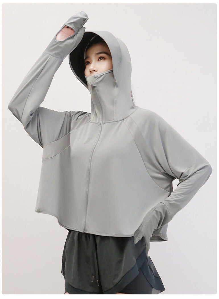 Fashionable And Minimalist Women's Sun Protection Clothing, UPF 50+ Long Sleeved Sun Protection Hoodie - Image 1