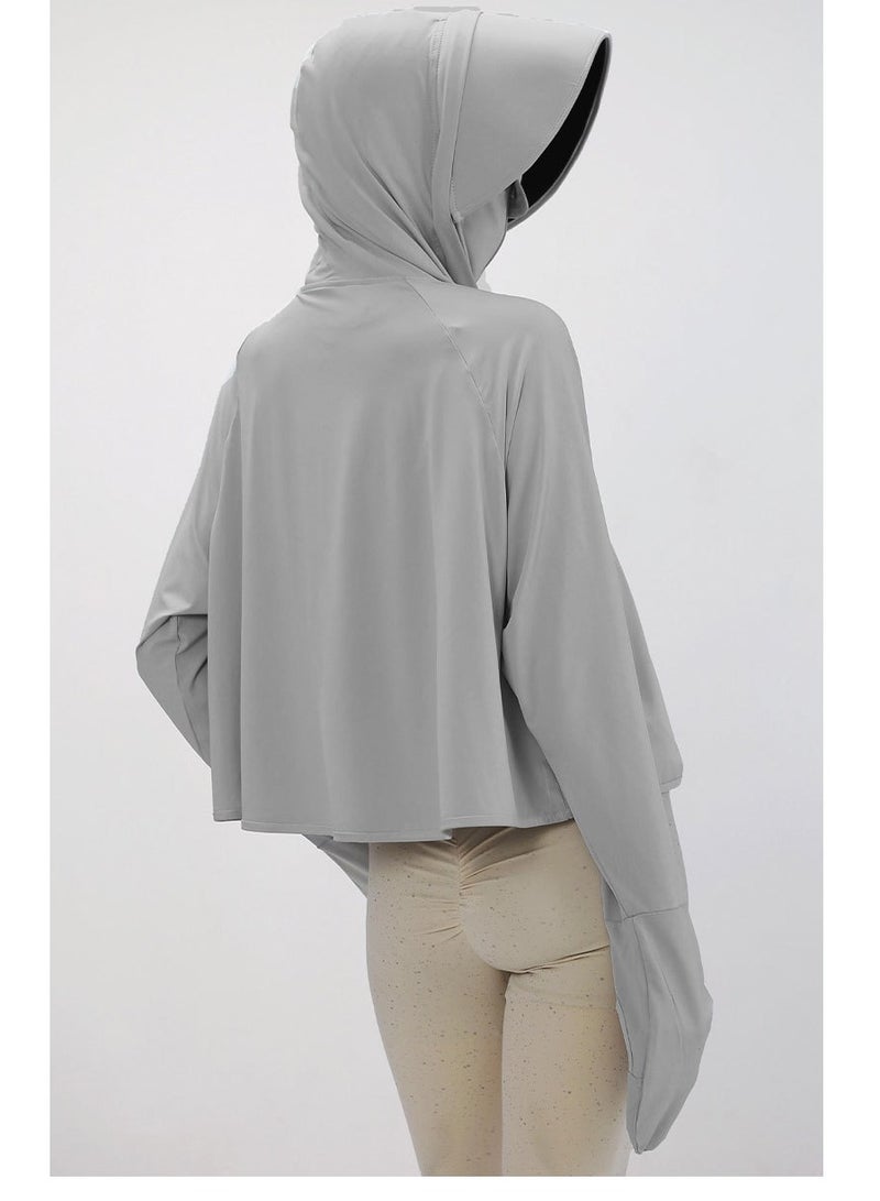 Fashionable And Minimalist Women's Sun Protection Clothing, UPF 50+ Long Sleeved Sun Protection Hoodie - Image 2