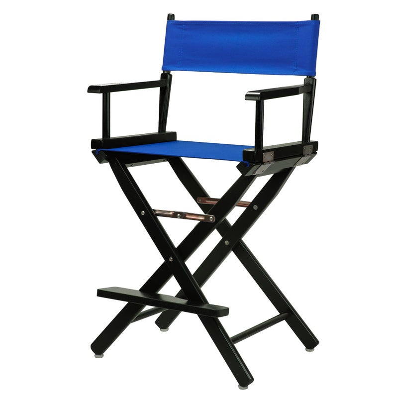 Casual Home Casual Home 24 Directors Chair Black Framewith Royal Blue Canvas Counter Height