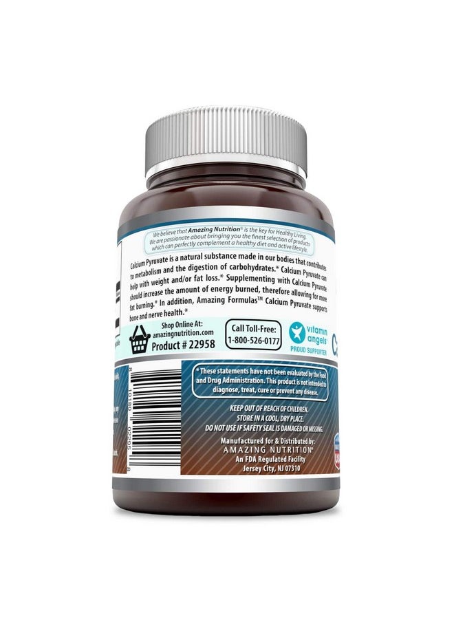 Amazing Nutrition - Amazing Formulas Calcium Pyruvate Supplement 1500Mg Capsules Non Gmogluten Free Energy Support Plus Bone  Nerve Health 120 Count - Image 1