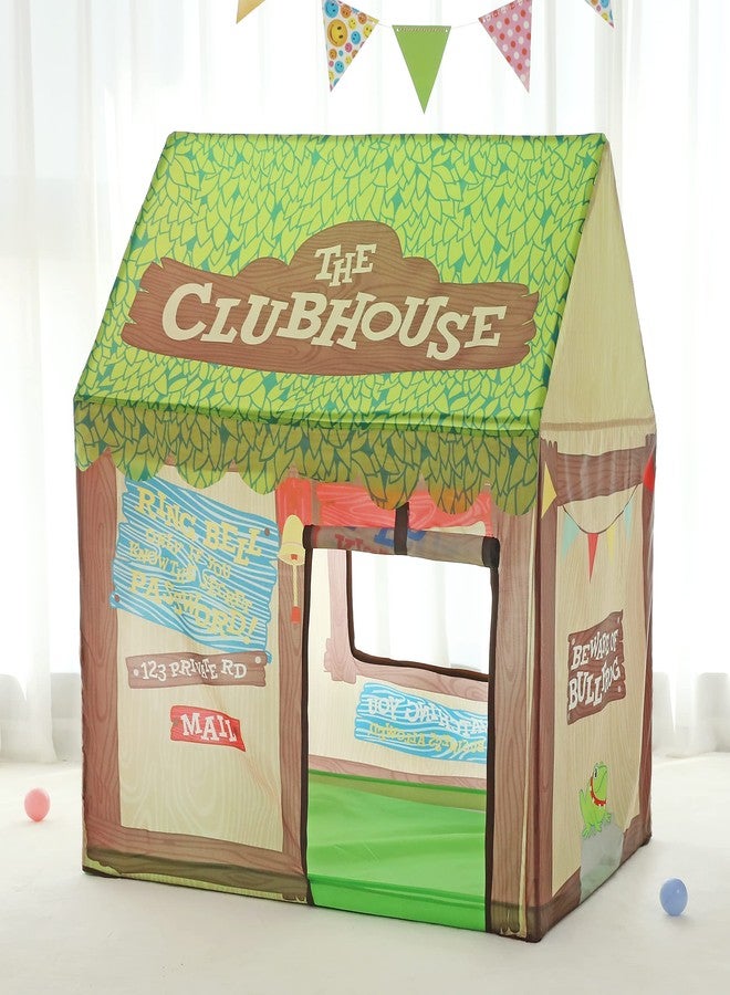 LimitlessFunN Clubhouse Kids Play Tent | Includes Star Lights & Carrying Case |, Children Indoor Large Playhouse for Boys, Toddlers, 28" D x 39" W x 43" H - Image 1