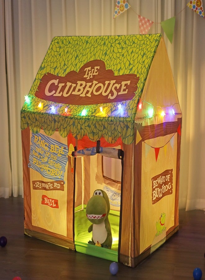 LimitlessFunN Clubhouse Kids Play Tent | Includes Star Lights & Carrying Case |, Children Indoor Large Playhouse for Boys, Toddlers, 28" D x 39" W x 43" H - Image 4