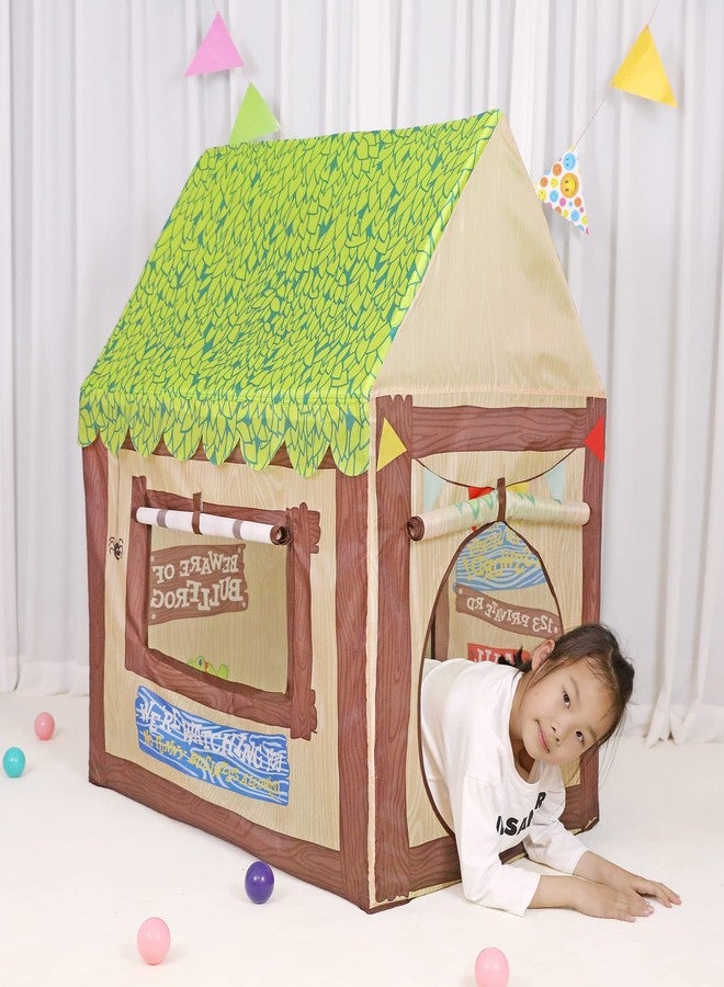 LimitlessFunN Clubhouse Kids Play Tent | Includes Star Lights & Carrying Case |, Children Indoor Large Playhouse for Boys, Toddlers, 28" D x 39" W x 43" H - Image 3