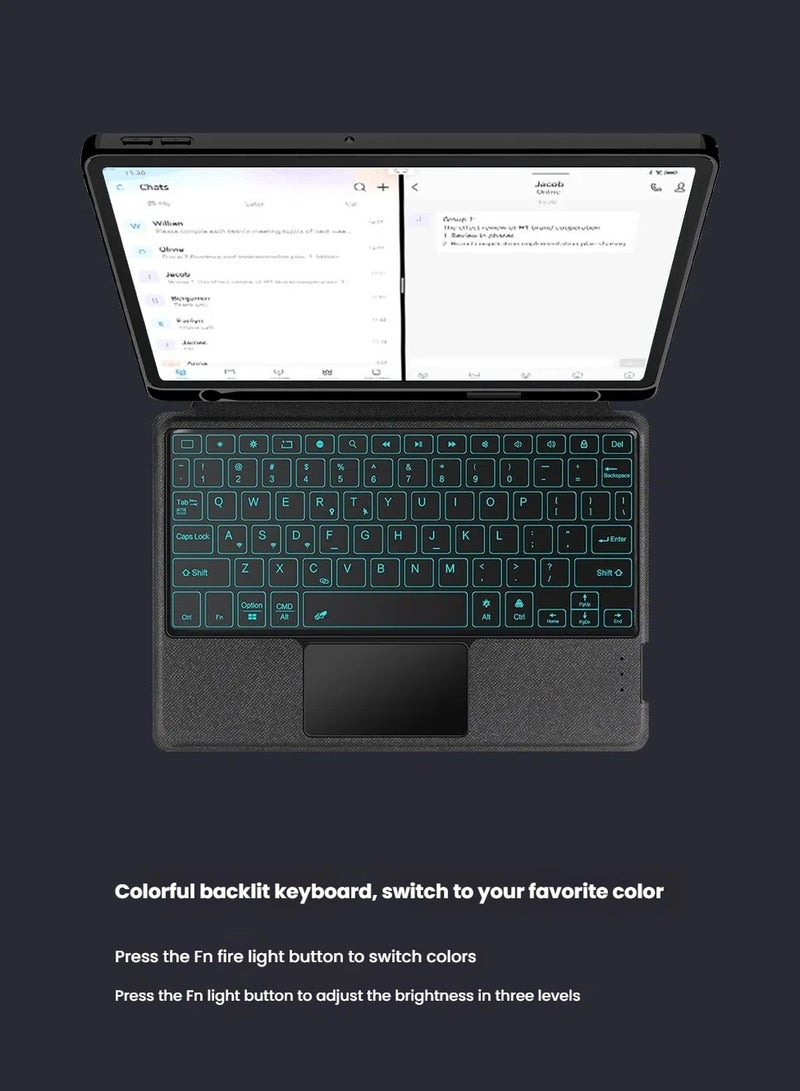 Lenovo Tab 10.1 2025 TB-311FU/XU Tablet Bluetooth Keyboard Case for Lenovo Tab 10.1 2025, Slim and lightweight design - Image 3