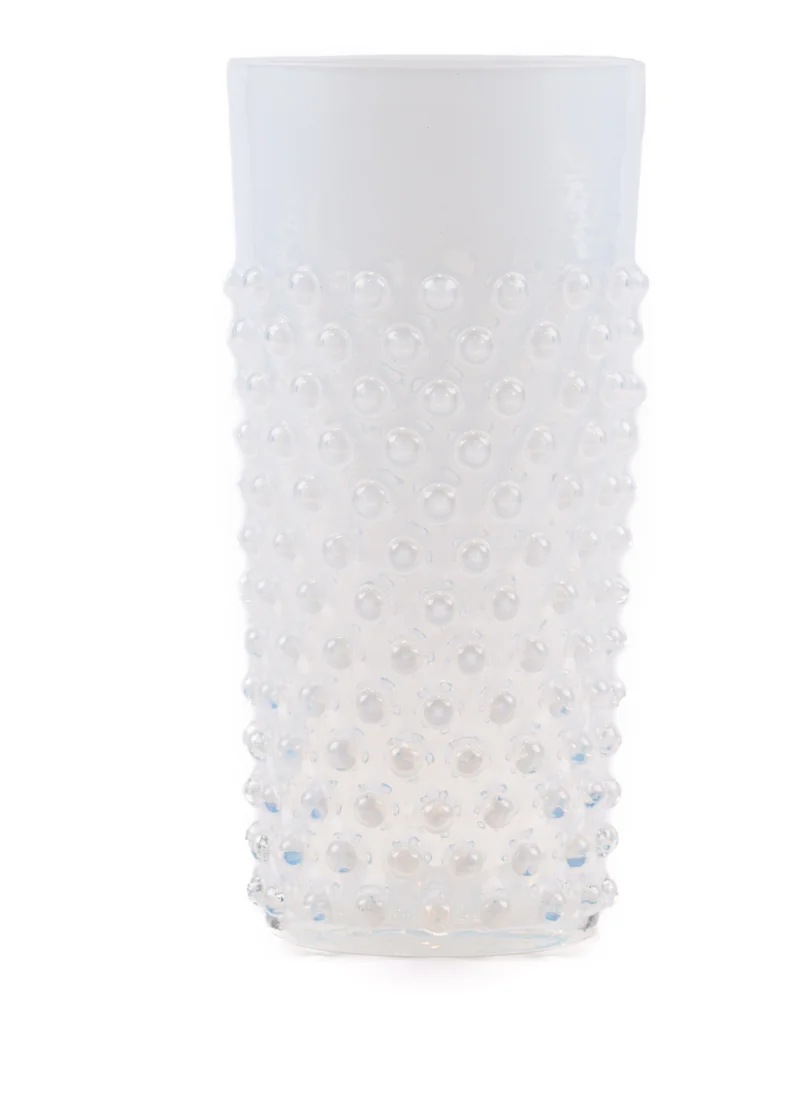 Anna Von Lipa Opaline Hobnail Glass Tall