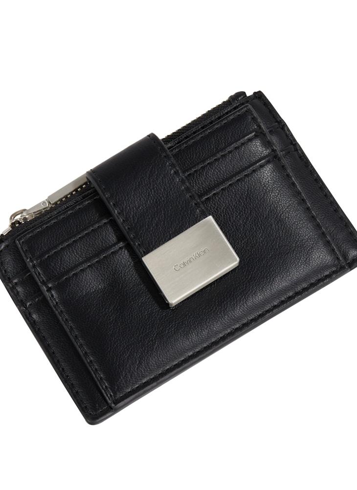 CALVIN KLEIN - HARDWARE SNAP TOP ZIP CARDHOLDER - Image 1