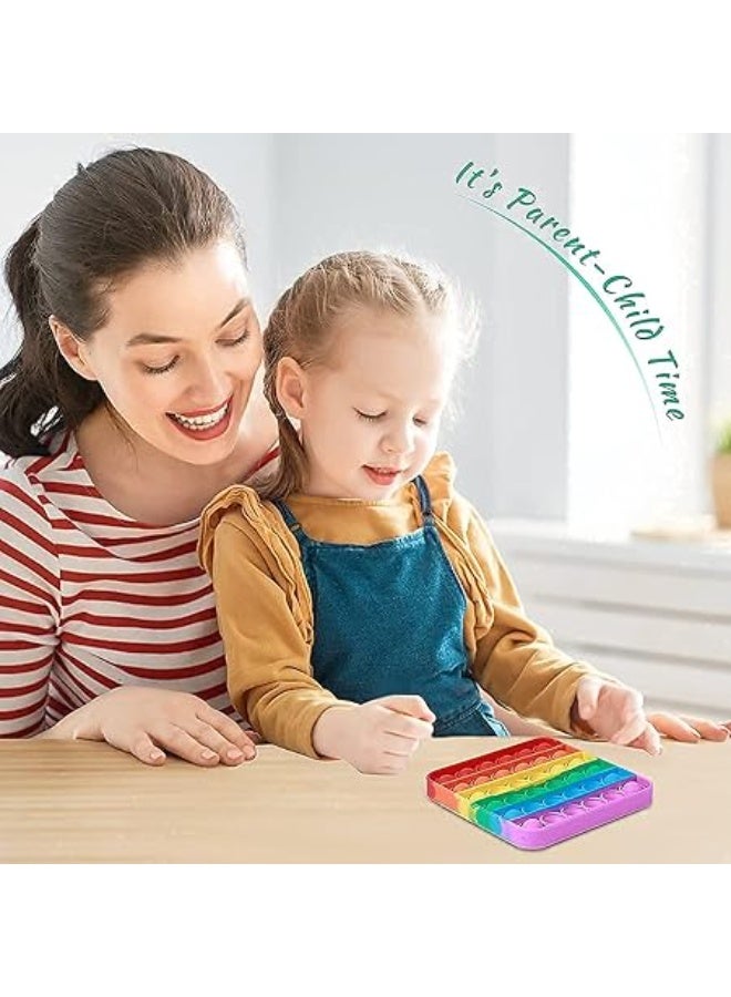 Spaceshoop Push Pop Bubble Fidget Sensory Toys Pack Stress Reliever Toys Squeeze Sensory Toy for Kids with ADD, ADHD or Autism (Square) - Image 2
