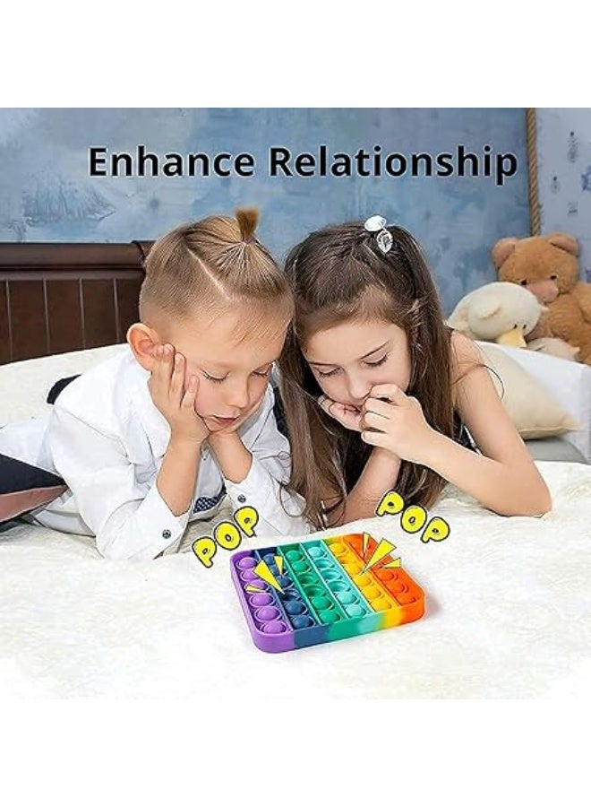 Spaceshoop Push Pop Bubble Fidget Sensory Toys Pack Stress Reliever Toys Squeeze Sensory Toy for Kids with ADD, ADHD or Autism (Square) - Image 3