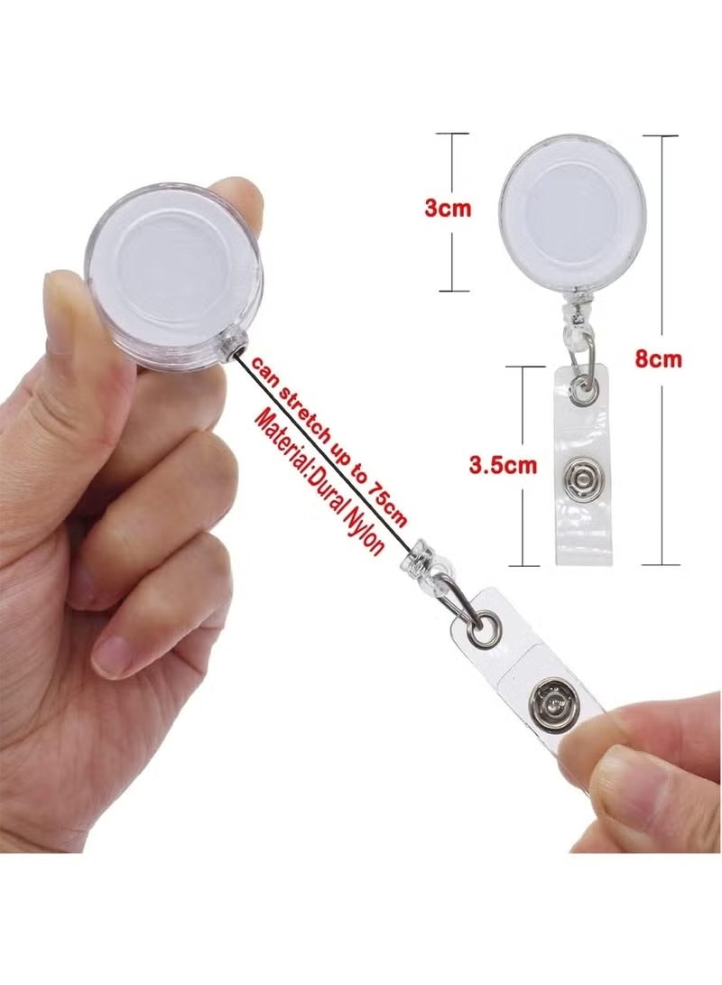 10 PCS Badge Reel Holder, Funny Badge Holder, Nurse Badge Reel Holder, Retractable Nursing Id Badge Reels Clips, Cute Nursing Badge Reel for Nurses Doctor Hospital Office Worker Gifts - Image 2
