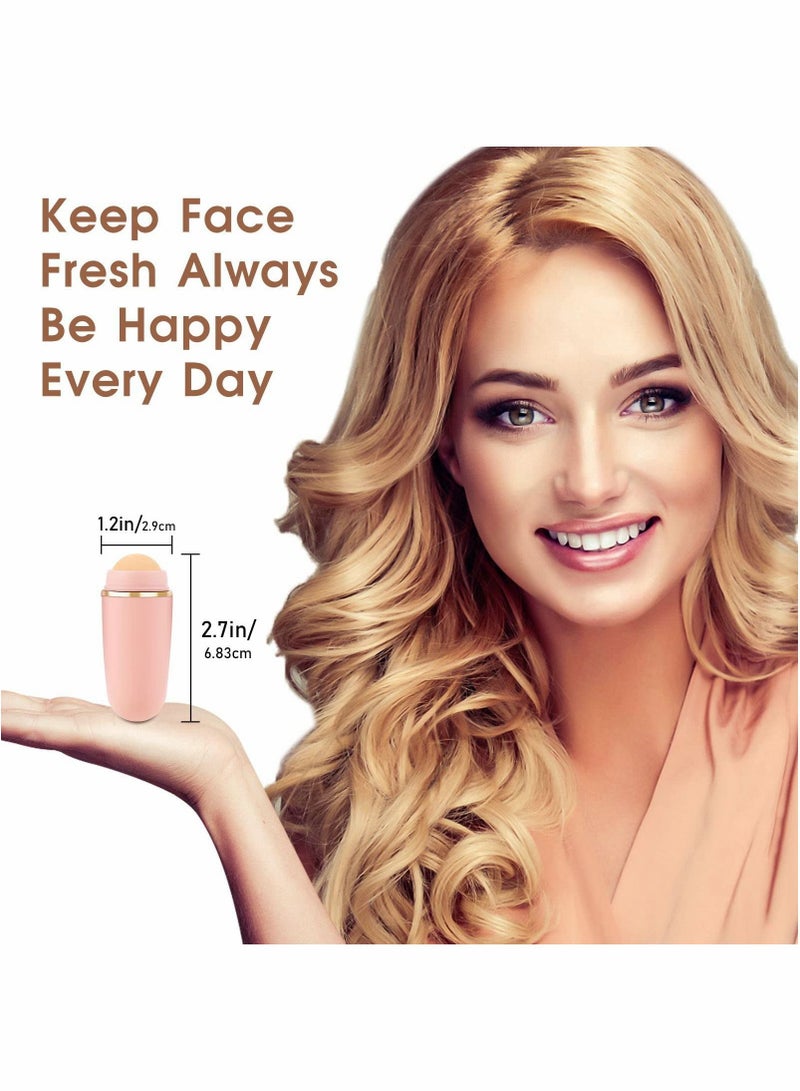 Excefore Volcanic Face Roller Oil Control On-the-Go, Reusable with Two Replaceable Balls and Cleaning Sponge Instant Results Remove Excess Shine Rolling Stone for Absorbing Skin Care - Image 3