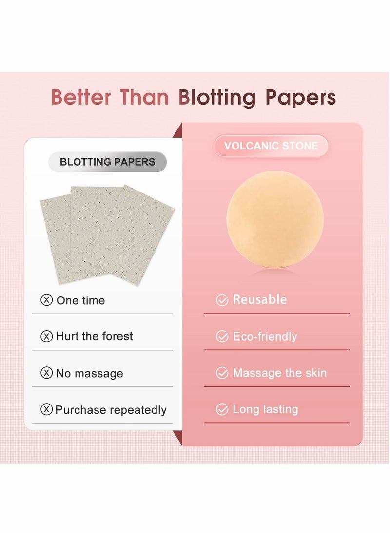 Excefore Volcanic Face Roller Oil Control On-the-Go, Reusable with Two Replaceable Balls and Cleaning Sponge Instant Results Remove Excess Shine Rolling Stone for Absorbing Skin Care - Image 4