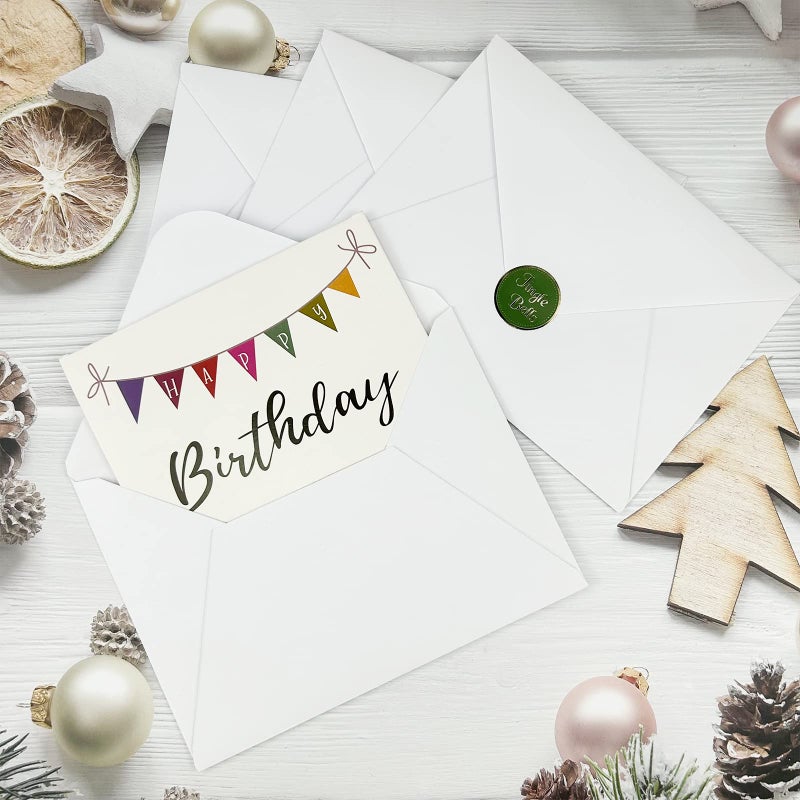 Ouzoustate A7 Envelopes 100 Pack White 5x7 V Flap Invitation Envelopes for 5x7 Photos,Cards, Birthday, Weddings, Graduations, Announcements, Baby Shower 5.28 "x 7.13"(white) - Image 4