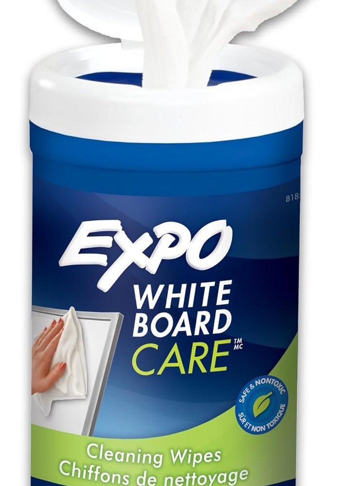 EXPO White Board Care Dry Erase Wipes - 50 Count, 8 x 5.5 Inches - Image 1